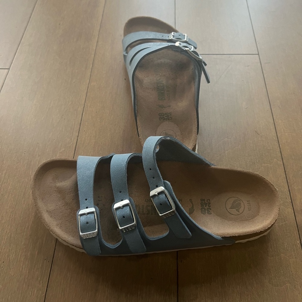 Birkenstock Women's Florida VEGAN Sandals Brushed Dove Blue EU 38 US 7-7.5 - Picture 6 of 10